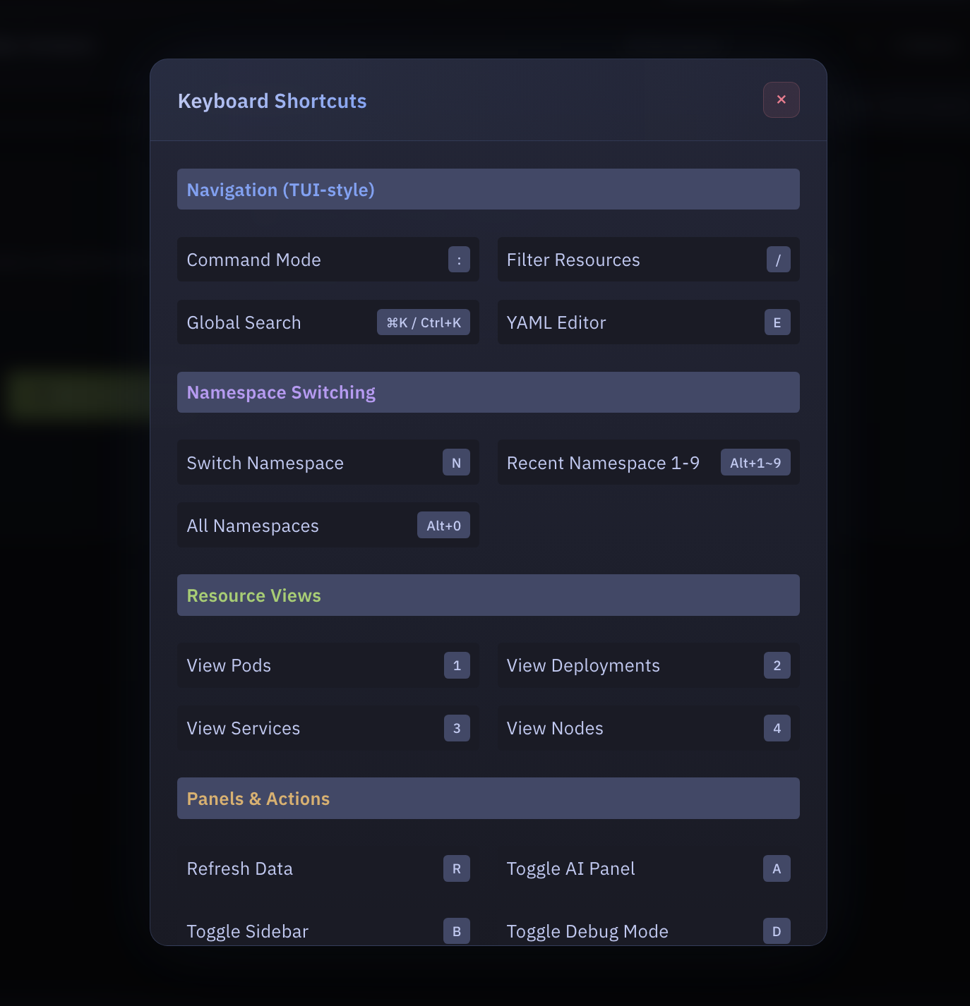 Keyboard Shortcuts