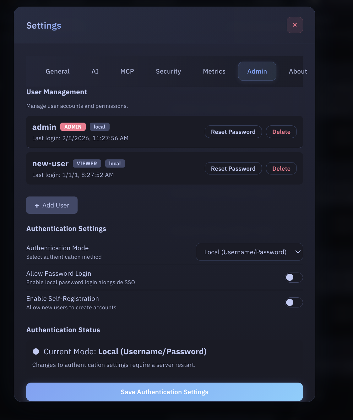 Auth Control
